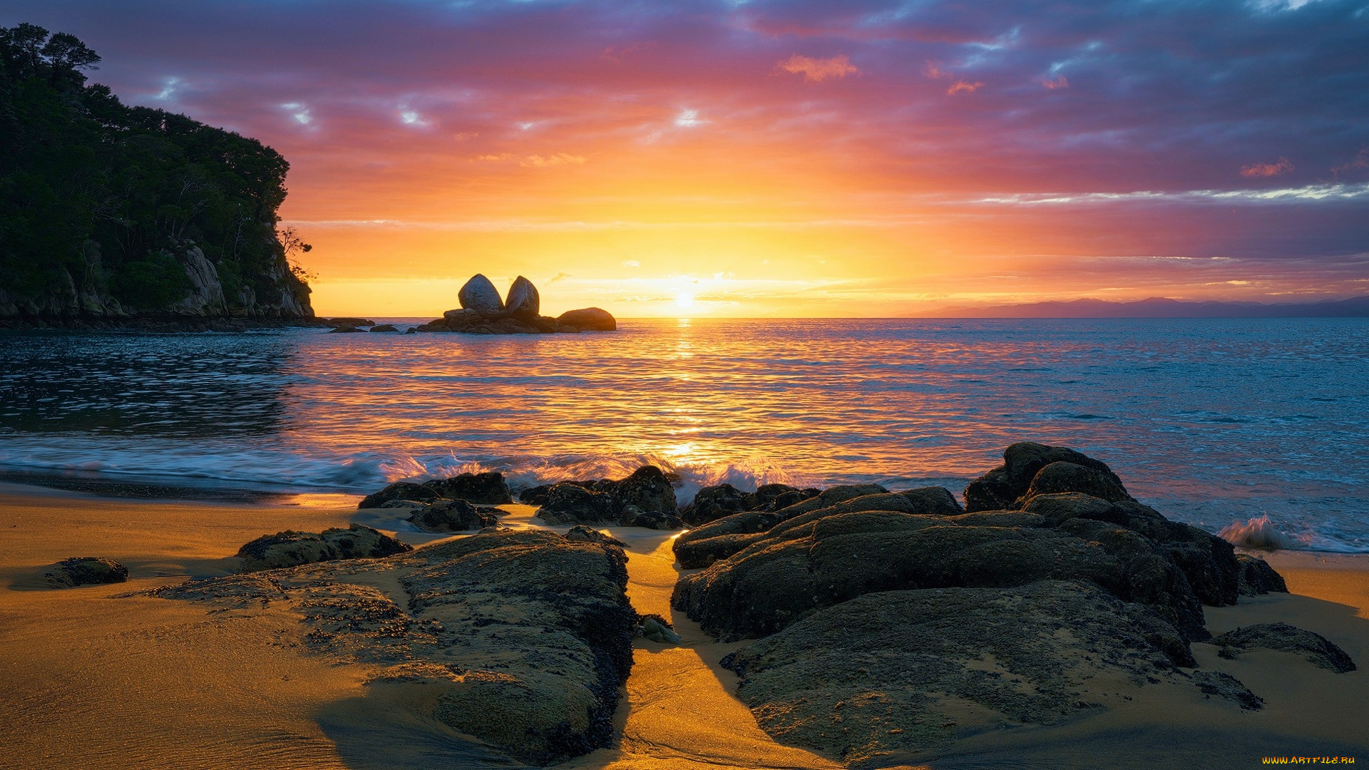 split apple rock, new zealand, �������, ���������, split, apple, rock, new, zealand